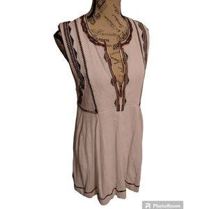 Reset  embroidered sleeveless dress size small Boho Beachy Summer white